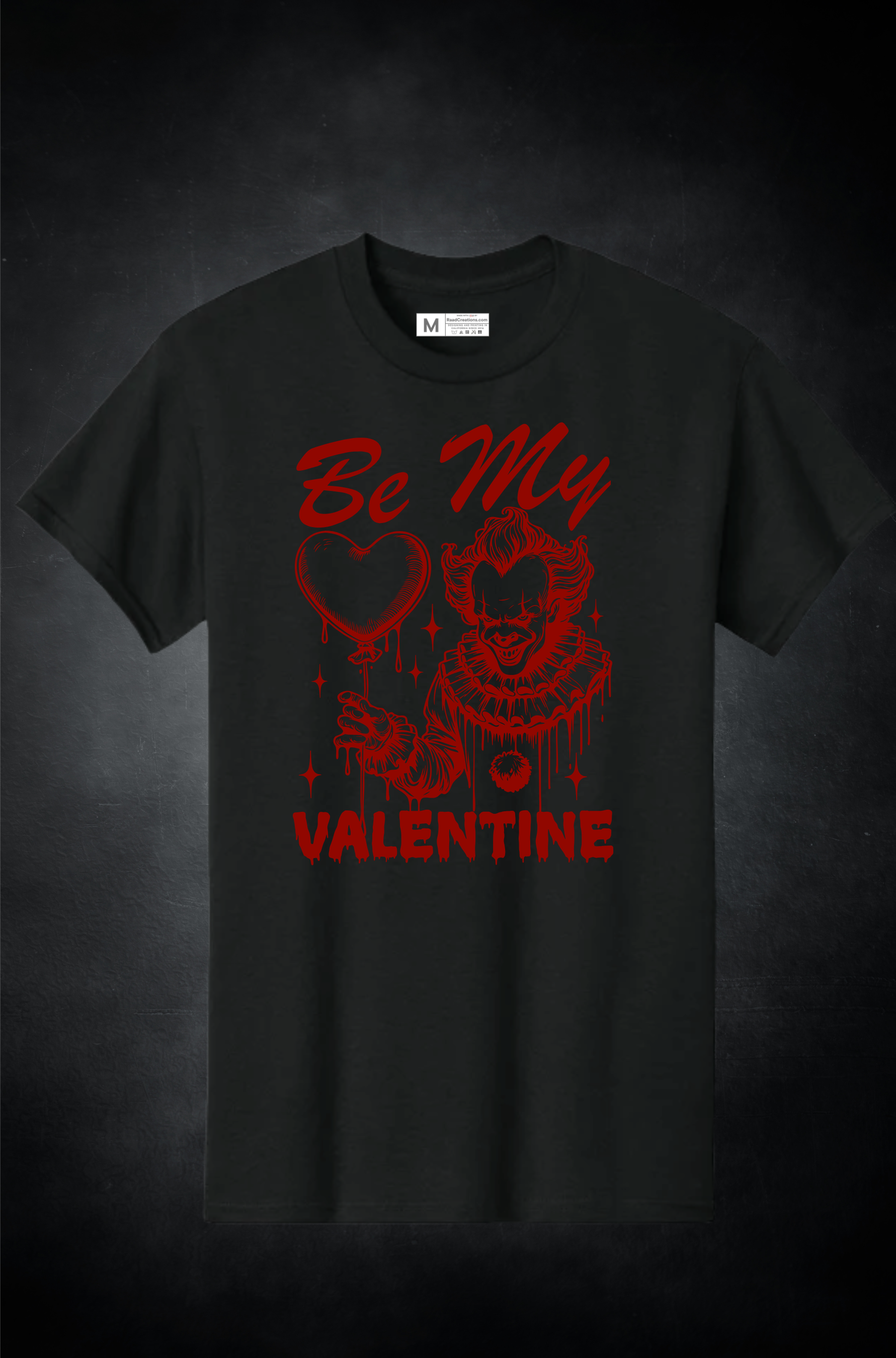 Be My Valentine romantic graphic T-shirt front view Valentine’s Day apparel