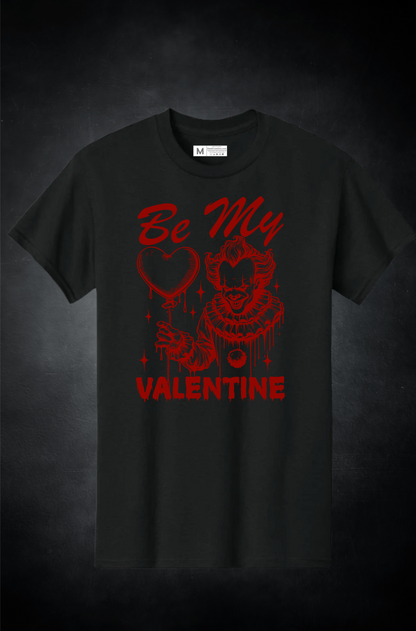 Be My Valentine romantic graphic T-shirt front view Valentine’s Day apparel
