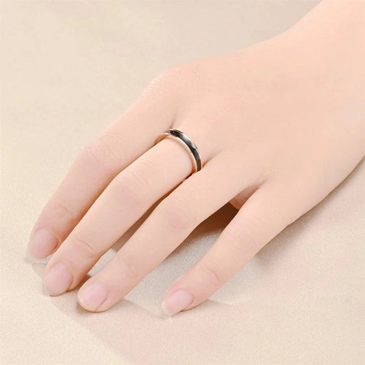 Trendy Minimalist Titanium Steel Ring – Oil Drop Design, Perfect for Couples