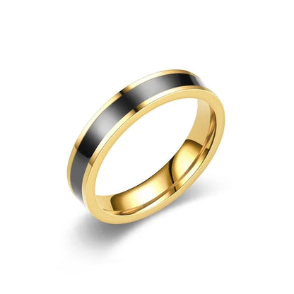 Trendy Minimalist Titanium Steel Ring – Oil Drop Design, Perfect for Couples