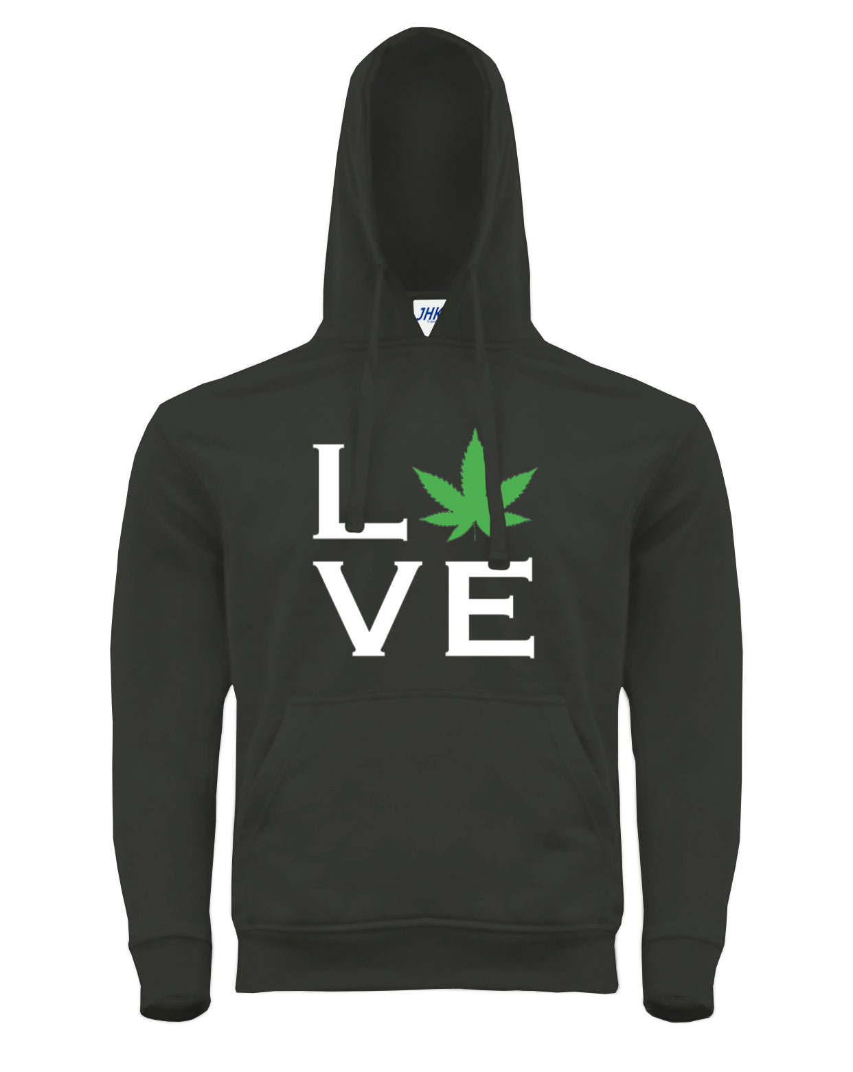 Pullover Hoodie Love Weed Leaf