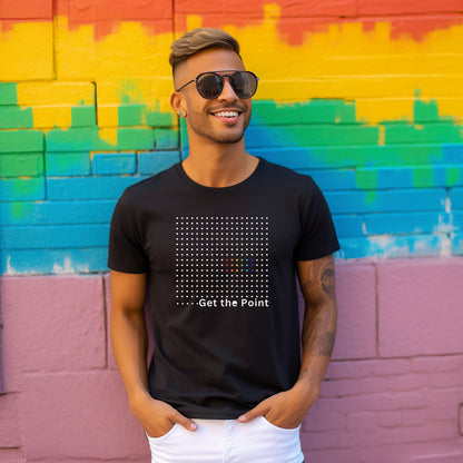 Modern Get the Point LGBTQ+ T-shirt Casual Cotton Top Summer Basic Breathable Fabrics Menswear Crewneck