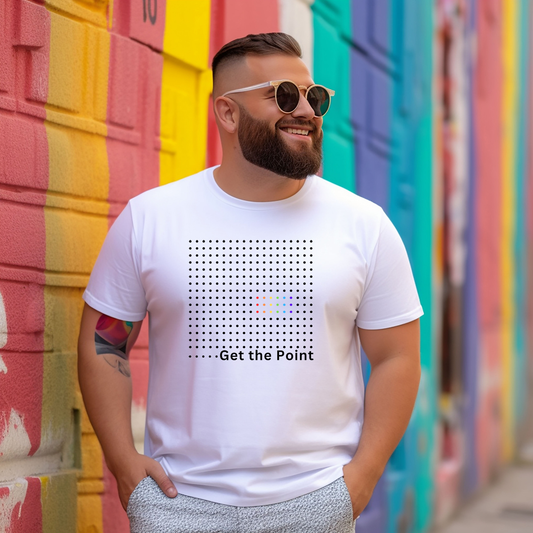 Modern Get the Point LGBTQ+ T-shirt Casual Cotton Top Summer Basic Breathable Fabrics Menswear Crewneck