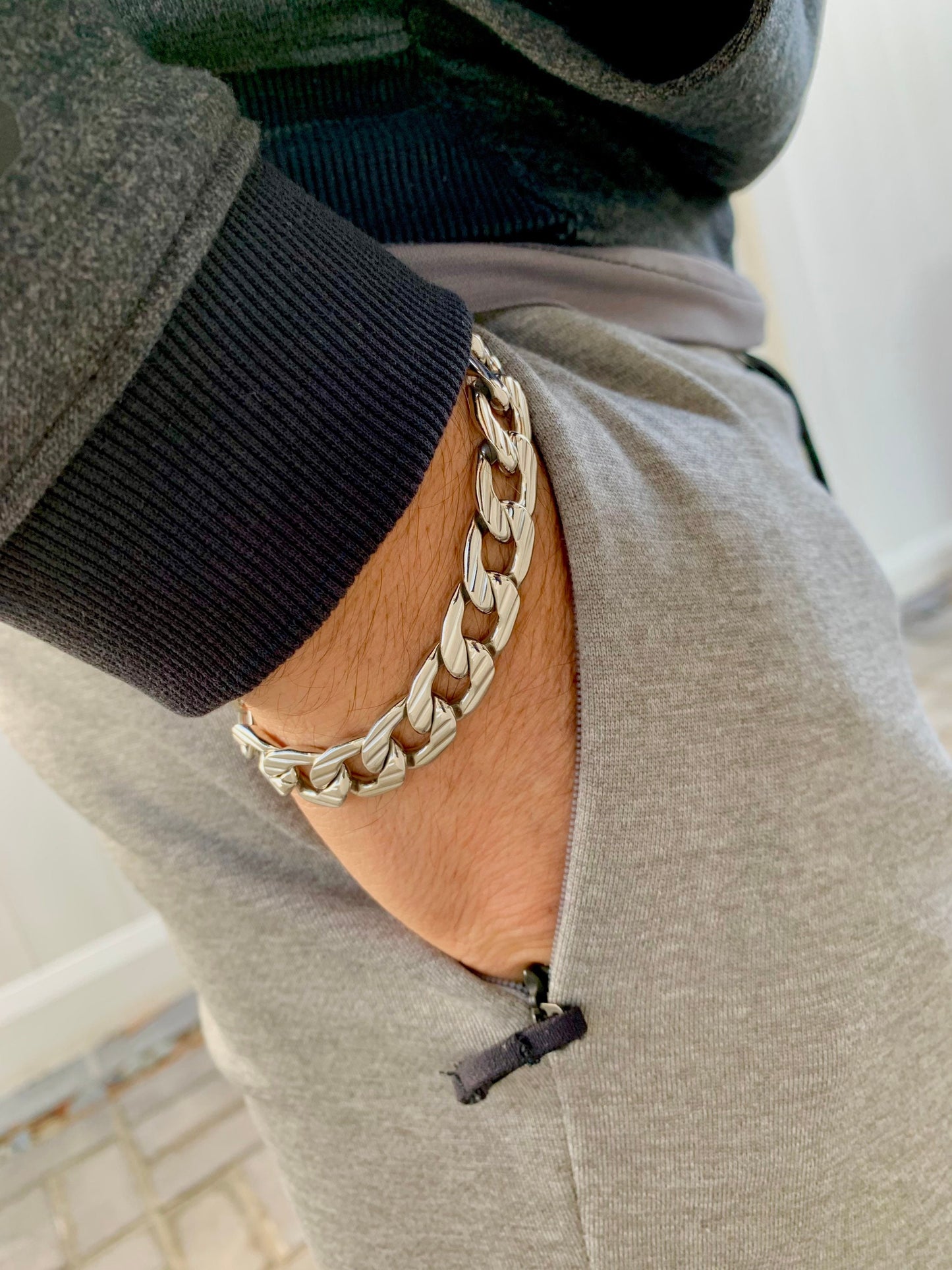 Vacuum plated gold - Men's Bracelets - stainless steel - Gold Plated - Silver Mens gift